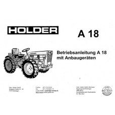 Holder A 18 Cultitrac Operators Manual